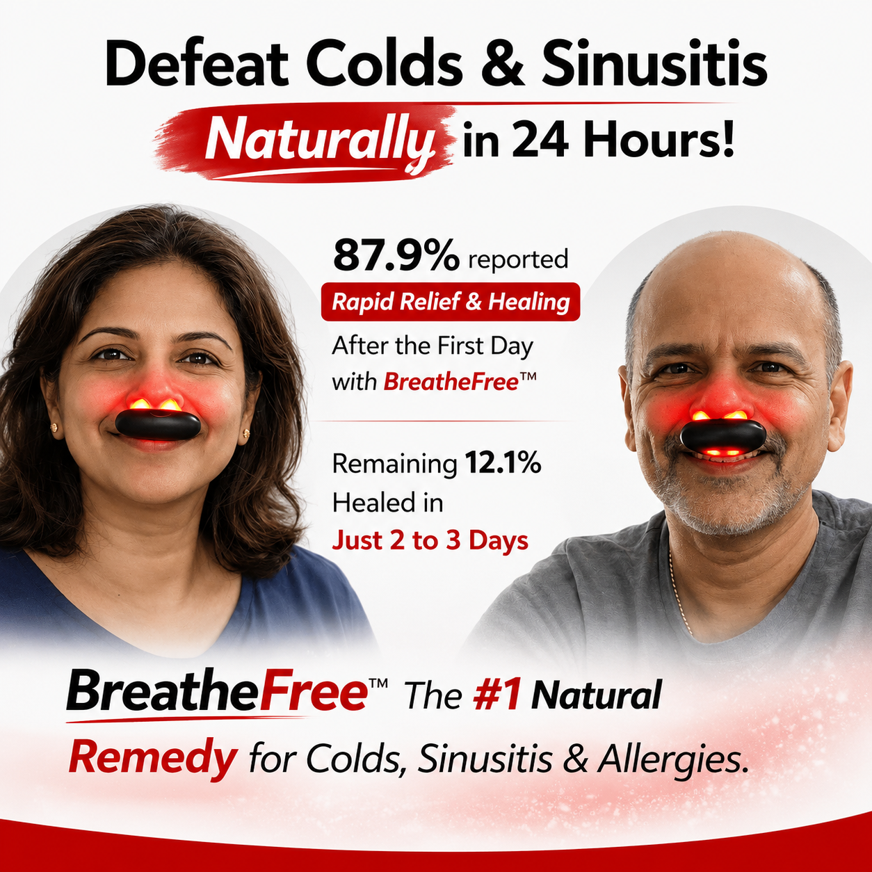 Flicksy BreatheFree Red Light Nasal Therapy Kit